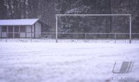 Fussball: Schmuckbild, Spielabsage, Wintereinbruch