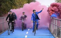 Eroeffnung der Radbruecke West in Tuebingen durch OB Boris Palmer