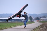 Klaus Leins beim Wingskating