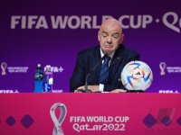 FUSSBALL WM 2022 Eroeffnung Pressekonferenz: FIFA Praesident Gianni Infantino (Schweiz)