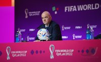 FUSSBALL WM 2022 Eroeffnung Pressekonferenz: FIFA Praesident Gianni Infantino (Schweiz)