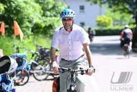 Tuebingen; Oberbuergermeister Boris Palmer auf dem Fahrrad