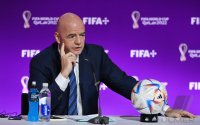 FUSSBALL WM 2022 Eroeffnung Pressekonferenz: FIFA Praesident Gianni Infantino (Schweiz)