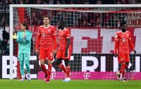 Fussball 1. Bundesliga 22/23: FC Bayern Muenchen - 1. FC Koeln, ENTTAEUSCHT, ENTTAEUSCHUNG, FRUST, FRUSTRIERT, PESSIMISTISCH, EMOTION, EMOTIONEN, NEGATIV, NEGATIVE EMOTIONEN, NEGATIVE EMOTION, NACHDENKLICH,