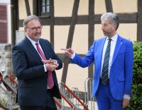 Auswaertige Kabinettssitzung im Kloster Bebenhausen (Sommerrefektorium)