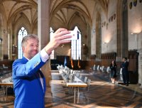 Auswaertige Kabinettssitzung im Kloster Bebenhausen (Sommerrefektorium)