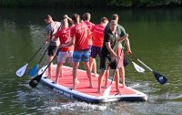 Volleyball Mannschaften des TV Rottenburg beim Team Stand Up Paddling