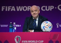 FUSSBALL WM 2022 Eroeffnung Pressekonferenz: FIFA Praesident Gianni Infantino (Schweiz)