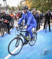 Eroeffnung der Radbruecke West in Tuebingen durch OB Boris Palmer