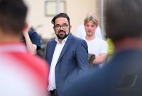 Solidaritaet mit Israel - Kundgebung auf dem Marktplatz in Rottenburg (Kreis Tuebingen)