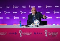 FUSSBALL WM 2022 Eroeffnung Pressekonferenz: FIFA Praesident Gianni Infantino (Schweiz)