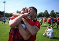 Fussball Relegation zur Regionalliga Sued 2024/2025
TSG Balingen - Tuerk Guecue Friedberg