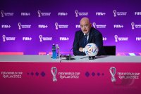 FUSSBALL WM 2022 Eroeffnung Pressekonferenz: FIFA Praesident Gianni Infantino (Schweiz)