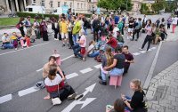 Aktion, Cafe auf der Wilhelmstrasse, Unicampus Autofrei