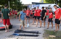 Volleyball Mannschaften des TV Rottenburg beim Team Stand Up Paddling