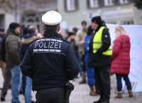 Demonstration auf dem Rottenburger Marktplatz (Kreis Tuebingen)