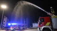 Begruessung der neuen Drehleiter der Freiwilligen Feuerwehr Horb