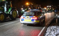 Themenbild: Bauernprotest in Rottenburg (Kreis Tuebingen), Blockade Autobahnzubringer B 28