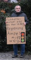 Demonstration auf dem Rottenburger Marktplatz (Kreis Tuebingen)