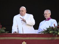 Rom; Papst Franziskus I. spricht den Urbi Et Orbi Segen