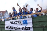 Fussball Bezirksliga  21/22:  TuS Ergenzingen feiert die Meisterschaft