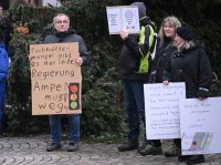 Demonstration auf dem Rottenburger Marktplatz (Kreis Tuebingen)