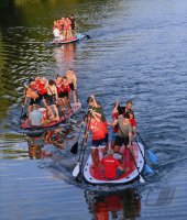 Volleyball Mannschaften des TV Rottenburg beim Team Stand Up Paddling