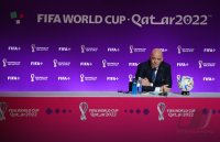 FUSSBALL WM 2022 Eroeffnung Pressekonferenz: FIFA Praesident Gianni Infantino (Schweiz)