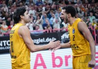 Basketball 1. Bundesliga 23/24: Tigers Tuebingen - FC Bayern Muenchen Basketball