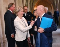 Auswaertige Kabinettssitzung im Kloster Bebenhausen (Sommerrefektorium)