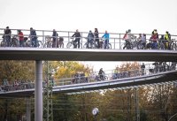 Eroeffnung der Radbruecke West in Tuebingen durch OB Boris Palmer