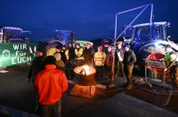 Themenbild: Bauernprotest in Rottenburg (Kreis Tuebingen), Blockade Autobahnzubringer B 28