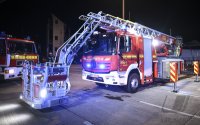 Begruessung der neuen Drehleiter der Freiwilligen Feuerwehr Horb