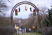 Wetterbild, Themenbild: Bauernprotest im Kreis Tuebingen; Ampeln und Gummistiefel