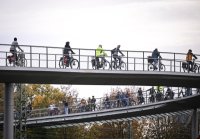 Eroeffnung der Radbruecke West in Tuebingen durch OB Boris Palmer