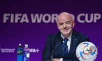 FUSSBALL WM 2022 Eroeffnung Pressekonferenz: FIFA Praesident Gianni Infantino (Schweiz)