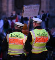 Kundgebung, Rettet Gaza, auf dem Holzmarkt in Tuebingen