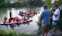 Volleyball Mannschaften des TV Rottenburg beim Team Stand Up Paddling