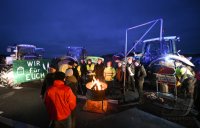 Themenbild: Bauernprotest in Rottenburg (Kreis Tuebingen), Blockade Autobahnzubringer B 28