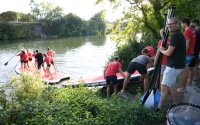 Volleyball Mannschaften des TV Rottenburg beim Team Stand Up Paddling