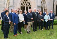 Auswaertige Kabinettssitzung im Kloster Bebenhausen (Sommerrefektorium)