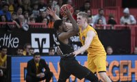 Basketball 1. Bundesliga 23/24: Tigers Tuebingen - HAKRO Merlins Crailsheim