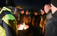 Themenbild: Bauernprotest in Rottenburg (Kreis Tuebingen), Blockade Autobahnzubringer B 28