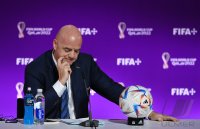 FUSSBALL WM 2022 Eroeffnung Pressekonferenz: FIFA Praesident Gianni Infantino (Schweiz)