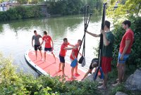 Volleyball Mannschaften des TV Rottenburg beim Team Stand Up Paddling