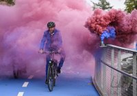 Eroeffnung der Radbruecke West in Tuebingen durch OB Boris Palmer