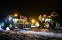 Themenbild: Bauernprotest in Rottenburg (Kreis Tuebingen), Blockade Autobahnzubringer B 28