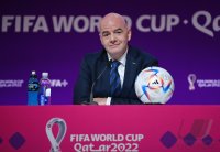 FUSSBALL WM 2022 Eroeffnung Pressekonferenz: FIFA Praesident Gianni Infantino (Schweiz)