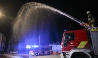 Begruessung der neuen Drehleiter der Freiwilligen Feuerwehr Horb