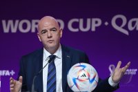 FUSSBALL WM 2022 Eroeffnung Pressekonferenz: FIFA Praesident Gianni Infantino (Schweiz)